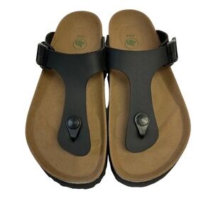 Papillio by Birkenstock Gizeh Platform Vegan Black Thong Sandals Womens 40 9 L10